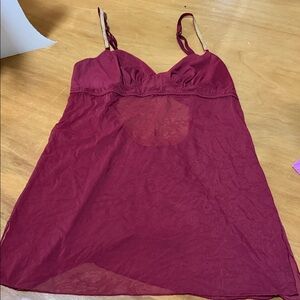 Vintage Victoria Secret (2005) Elegant Burgundy Women's Chemise